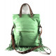 Tracolla Frange con Manico Verde Menta