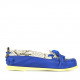 Mocassino Pelle e Pitone Blu Line