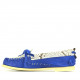 Mocassino Pelle e Pitone Blu Line