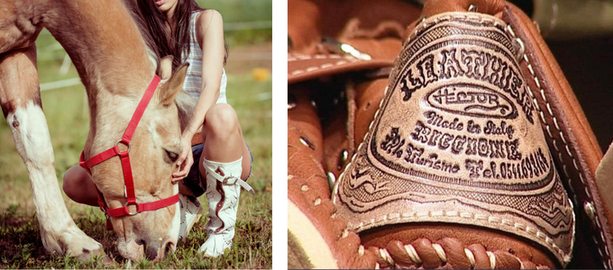 Hector Riccione 50 anni - ragazza con Indianino Traforato, Etichetta Hector prodotto artigianale fatto in Italia, qualità e tradizione nel lavoro